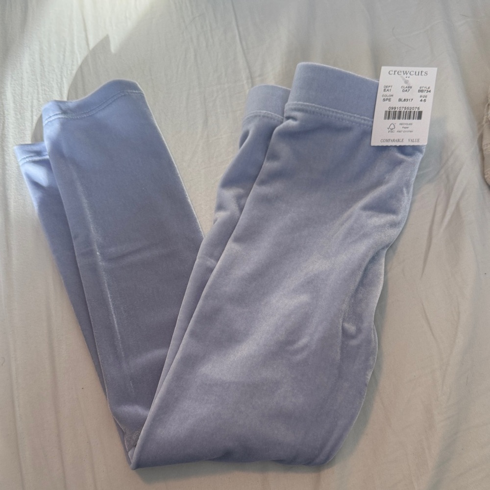 Crewcuts periwinkle velour Leggings